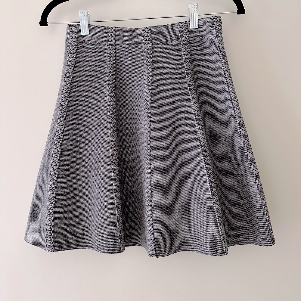 Gray tweed print stretchy a line Zara Skirt XS